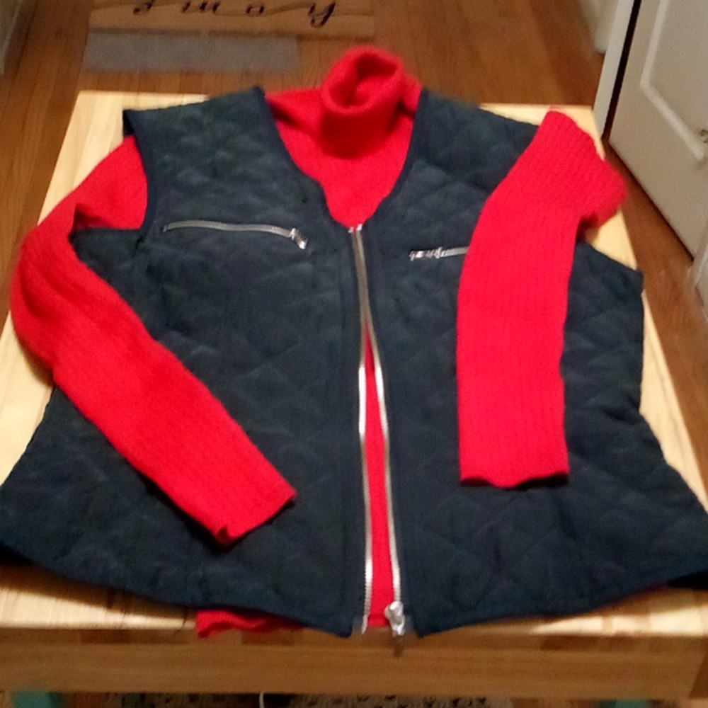 From Anita's Closet, DKNY Black,size 12 vest, Vittadini Sport, Red size large